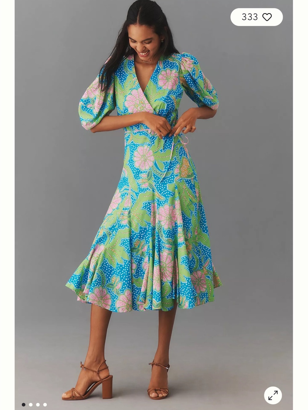 RHODE Fiona Wrap Midi Dress